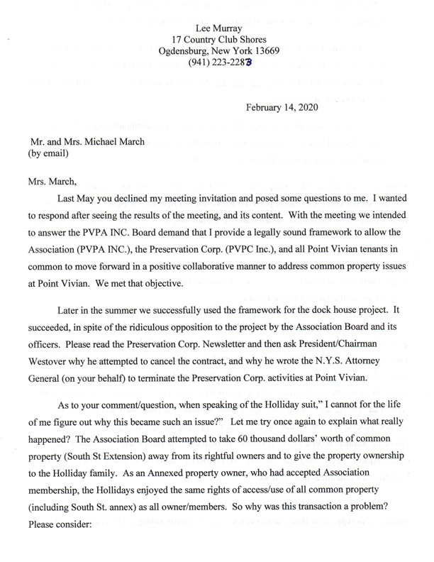 Murray to March, Feb. 14, 2920, p1