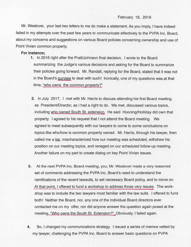 Murray Response to Westover, Feb. 18, 2019 2