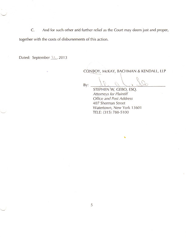 Complaint p5 9/11/2013