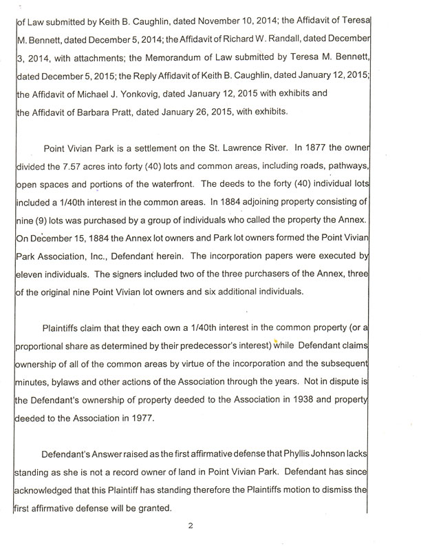 Court decision and order p2 3/9/2015