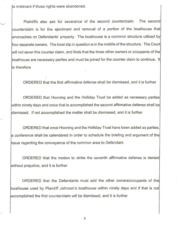 Court decision and order p5 3/9/2015